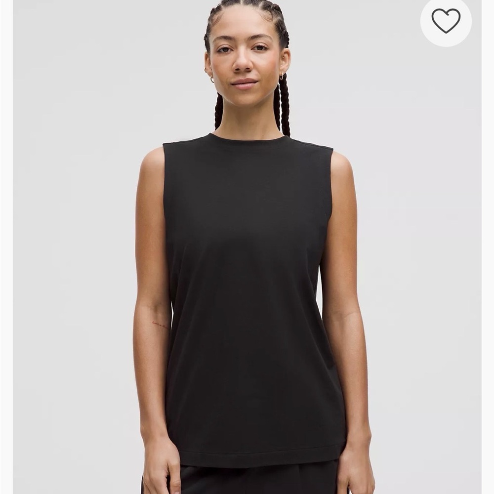 lululemon athletica Black Muscle Tee  All Yours Organic Cotton Tank Top
